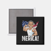 Präsident Barack Obama Merica 4. Juli Funny Pa Magnet (Vorderseite/Rückseite)