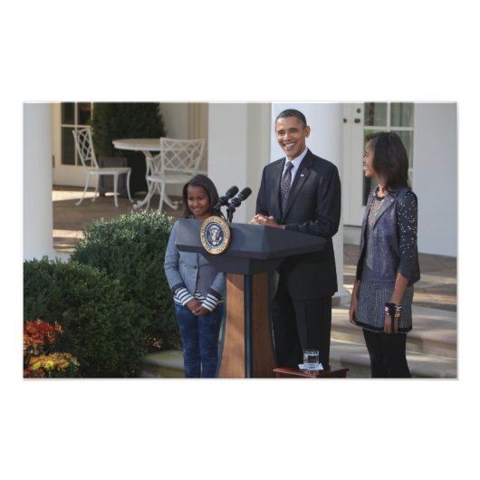 Präsident Barack Obama pardbt die Fotodruck (Vorne)