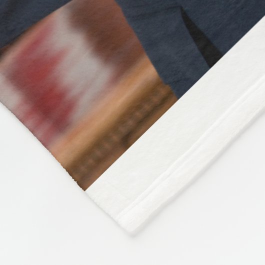Präsident Barack Obama Portrait Fleecedecke (Ecke)