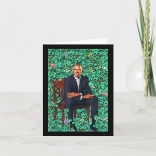 Präsident Barack Obama Portrait Shirt Karte (Vorderseite)