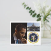 Präsident Barack Obama Postkarte (Stehend Vorderseite)