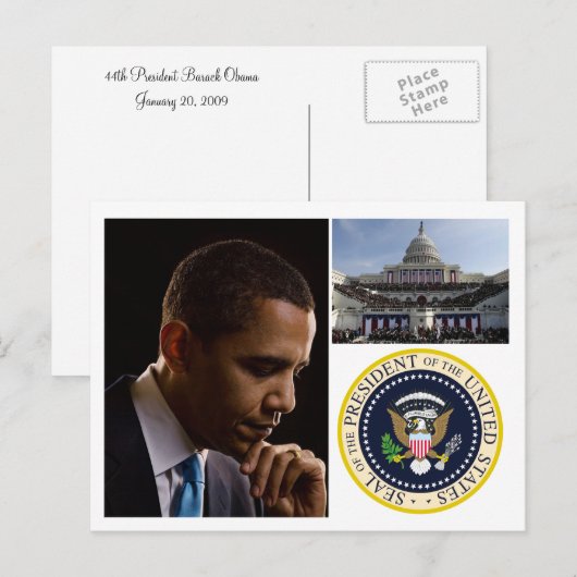 Präsident Barack Obama Postkarte (Vorne/Hinten)