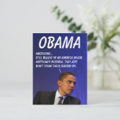Präsident Barack Obama Postkarte (Stehend Vorderseite)