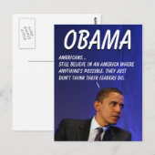 Präsident Barack Obama Postkarte (Vorne/Hinten)