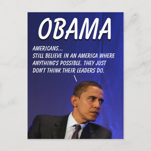 Präsident Barack Obama Postkarte (Vorderseite)
