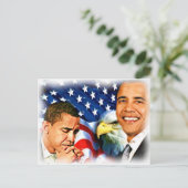 Präsident Barack Obama_ Postkarte (Stehend Vorderseite)