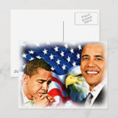 Präsident Barack Obama_ Postkarte (Vorne/Hinten)
