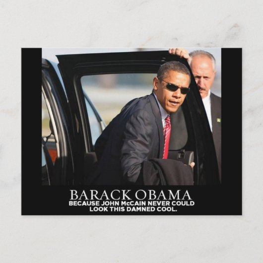 PRÄSIDENT BARACK OBAMA POSTKARTE (Vorderseite)
