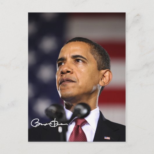 Präsident Barack Obama Postkarte (Vorderseite)