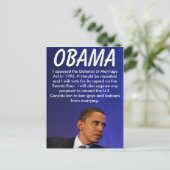 Präsident Barack Obama Postkarte (Stehend Vorderseite)