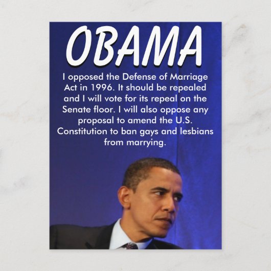 Präsident Barack Obama Postkarte (Vorderseite)
