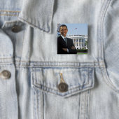 Präsident Barack Obama - quadratisches Button (Beispiel)