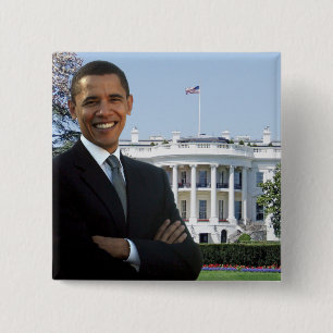Präsident Barack Obama - quadratisches Button