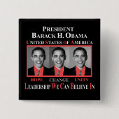 PRÄSIDENT BARACK OBAMA - ROT BUTTON (Vorderseite)