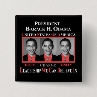 PRÄSIDENT BARACK OBAMA - ROT BUTTON