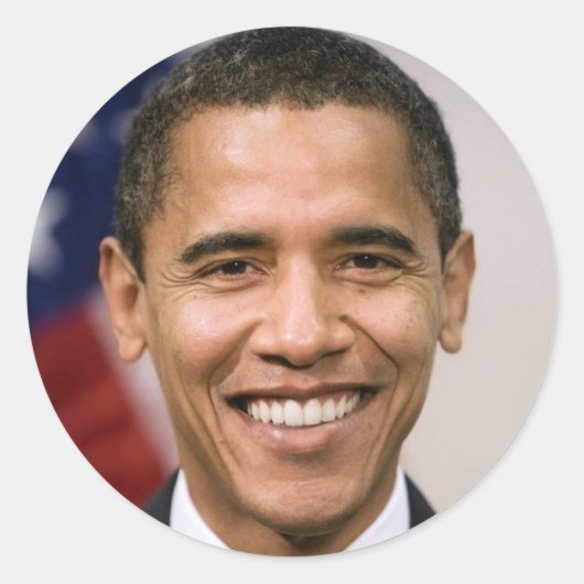 Präsident Barack Obama Runder Aufkleber (Vorderseite)