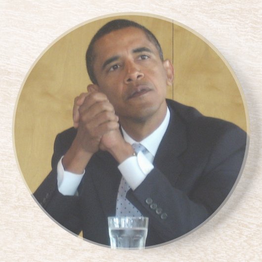 Präsident Barack Obama Sandstein Untersetzer (Vorne)