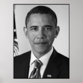 Präsident Barack Obama - Schwarz und Weiß Poster (Vorne)