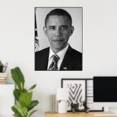 Präsident Barack Obama - Schwarz und Weiß Poster (Heimbüro)