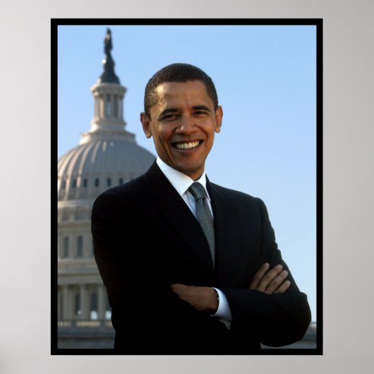 Präsident Barack Obama Senator Portrait Poster (Vorne)