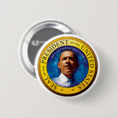 Präsident Barack Obama Siegel Button (Vorne & Hinten)