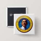 Präsident Barack Obama Siegel Button (Vorne & Hinten)