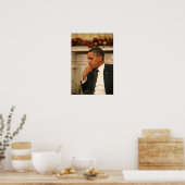 Präsident Barack Obama spiegelt sich in seinem Tre Poster (Küche)