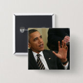 Präsident Barack Obama spricht mit der Presse Button (Vorne & Hinten)