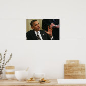 Präsident Barack Obama spricht mit der Presse Poster (Küche)