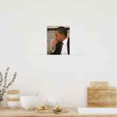 Präsident Barack Obama trifft mit Präsident Poster (Küche)