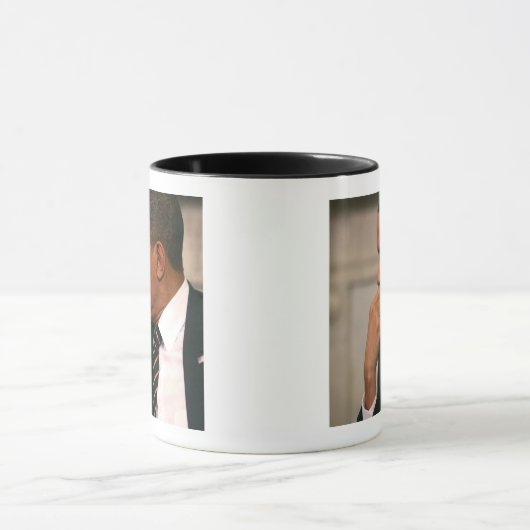 Präsident Barack Obama trifft Präsidenten Tasse (Zentrum)