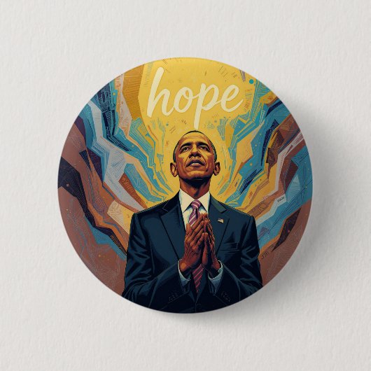 Präsident Barack Obama und die Botschaft der Hoffn Button (Vorderseite)