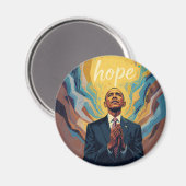 Präsident Barack Obama und die Botschaft der Hoffn Magnet (Vorderseite/Rückseite)