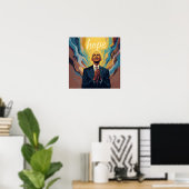 Präsident Barack Obama und die Botschaft der Hoffn Poster (Heimbüro)