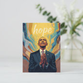 Präsident Barack Obama und die Botschaft der Hoffn Postkarte (Stehend Vorderseite)