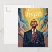 Präsident Barack Obama und die Botschaft der Hoffn Postkarte (Vorne/Hinten)