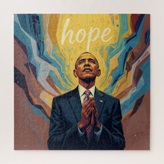 Präsident Barack Obama und die Botschaft der Hoffn Puzzle (Vertikal)