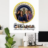 Präsident Barack Obama und die erste Familie Poster (Heimbüro)