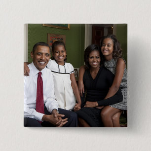 Präsident Barack Obama und Familie Button