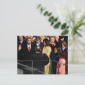 Präsident Barack Obama und Familie Postkarte (Stehend Vorderseite)