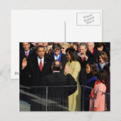 Präsident Barack Obama und Familie Postkarte (Vorne/Hinten)