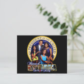 PRÄSIDENT BARACK OBAMA UND FAMILIE POSTKARTE (Stehend Vorderseite)