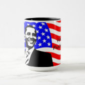 Präsident, Barack Obama und Flag Coffee Tasse (Zentrum)