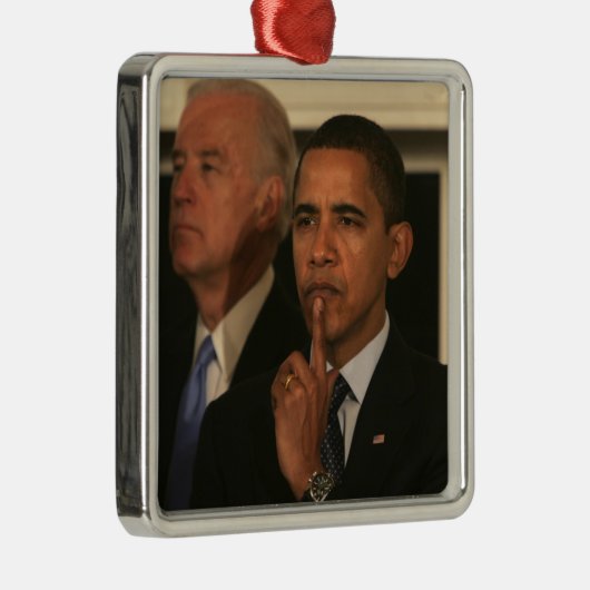 Präsident Barack Obama und Vizepräsident Ornament Aus Metall (Rechts)