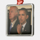 Präsident Barack Obama und Vizepräsident Ornament Aus Metall (Links)