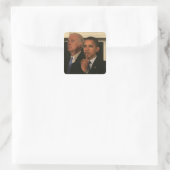 Präsident Barack Obama und Vizepräsident Quadratischer Aufkleber (Tasche)