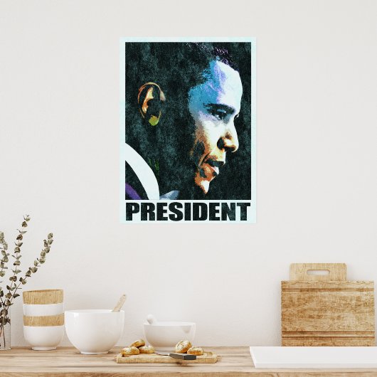 Präsident Barack Obama Vintag Poster (Küche)