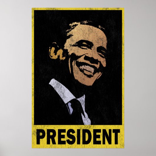 Präsident Barack Obama Vintag Poster (Vorne)