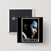 Präsident Barack Obama Vintage Button (Vorne & Hinten)