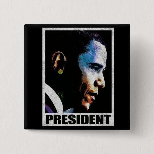 Präsident Barack Obama Vintage Button (Vorderseite)
